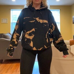 Bleach tie dye hoodie